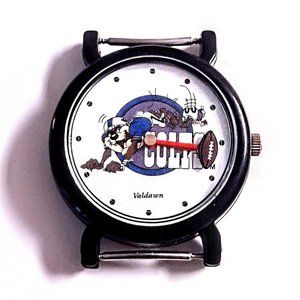 VTG 1994 Looney Tunes “TAZ" / INDY COLTS Watch / Football Second Hand ~ Works!